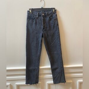 Aritzia Denim Forum The Arlo High Rise Straight Black Jean Sz 26